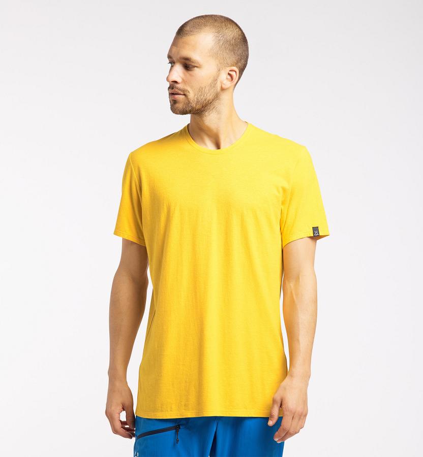 Haglöfs Träd T-Shirt Yellow For Mens TWDAE3748 Australia